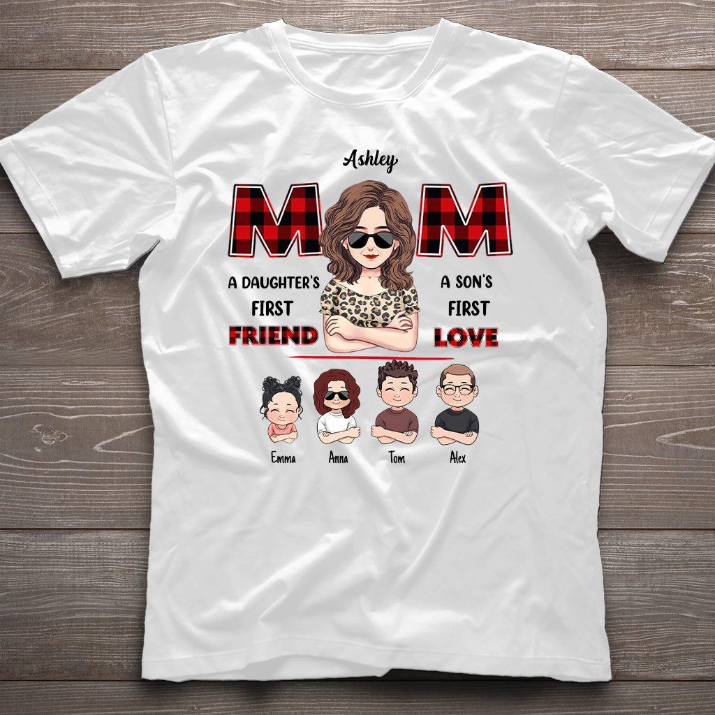 Maman, première amie, premier amour - T-shirt et sweat à capuche personnalisés « Maman, première amie, premier amour »