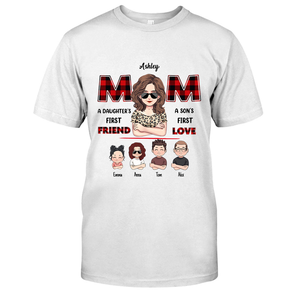 Maman, première amie, premier amour - T-shirt et sweat à capuche personnalisés « Maman, première amie, premier amour »