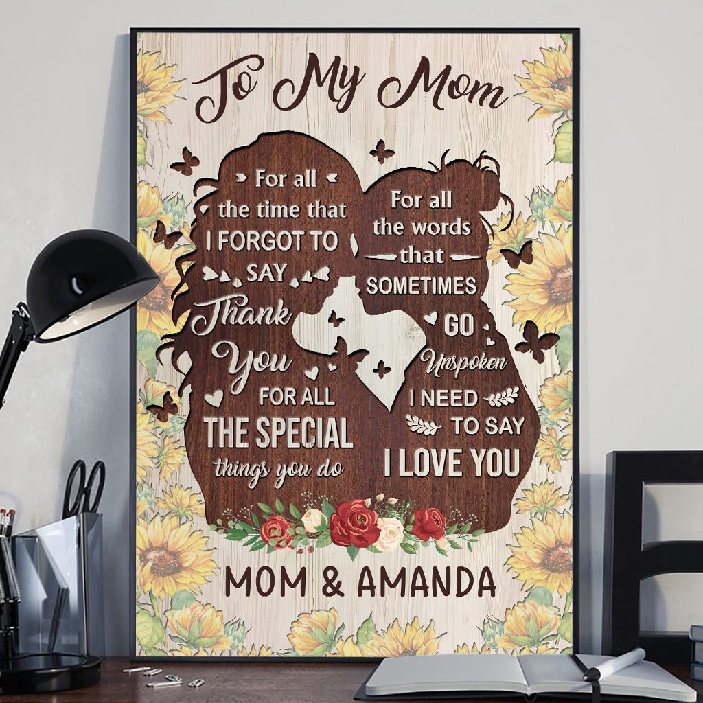Tu es la plus gentille - Cadeau pour maman, grand-mère, fille, petite-fille, sœur, tante - Toile et affiche personnalisées
