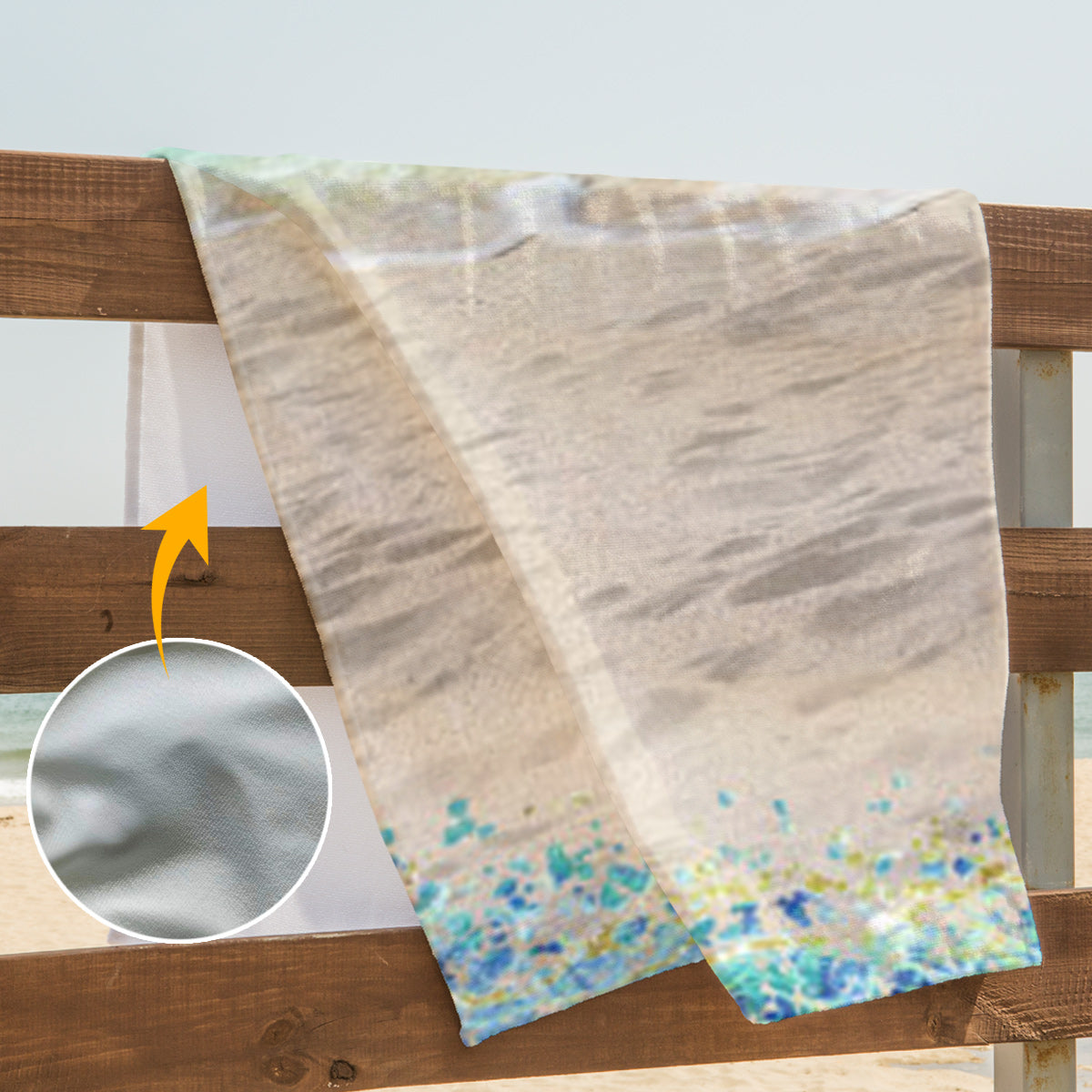 L'océan m'appelle - Serviette de plage personnalisée pour les amoureux de la mer