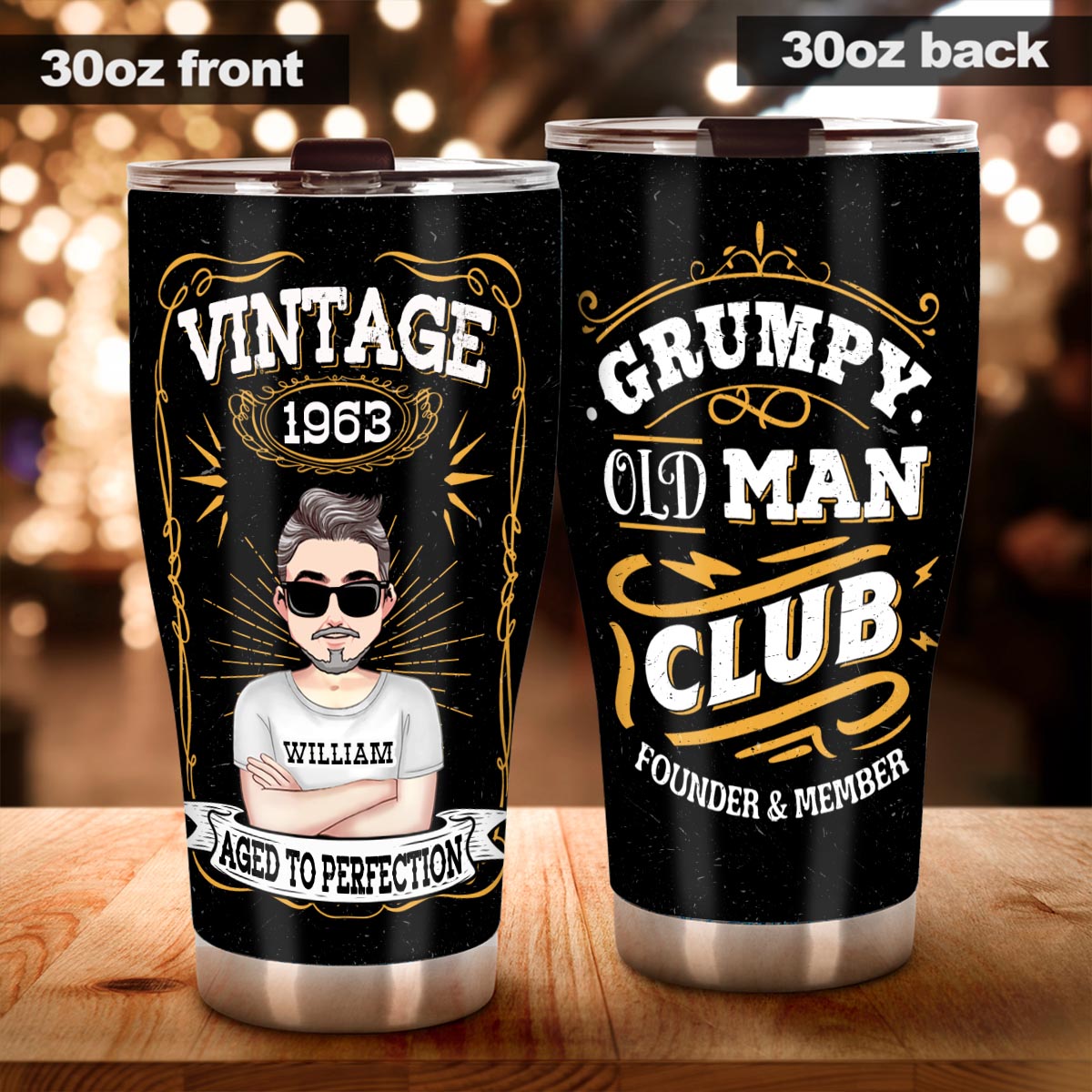 Aged To Perfection - Personalized Birthday Tumbler