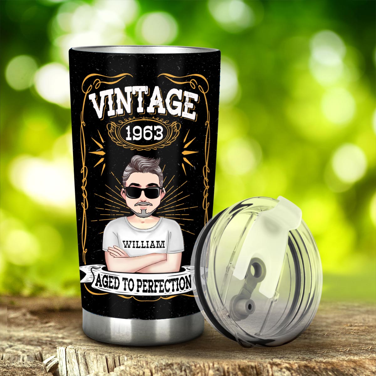 Aged To Perfection - Personalized Birthday Tumbler