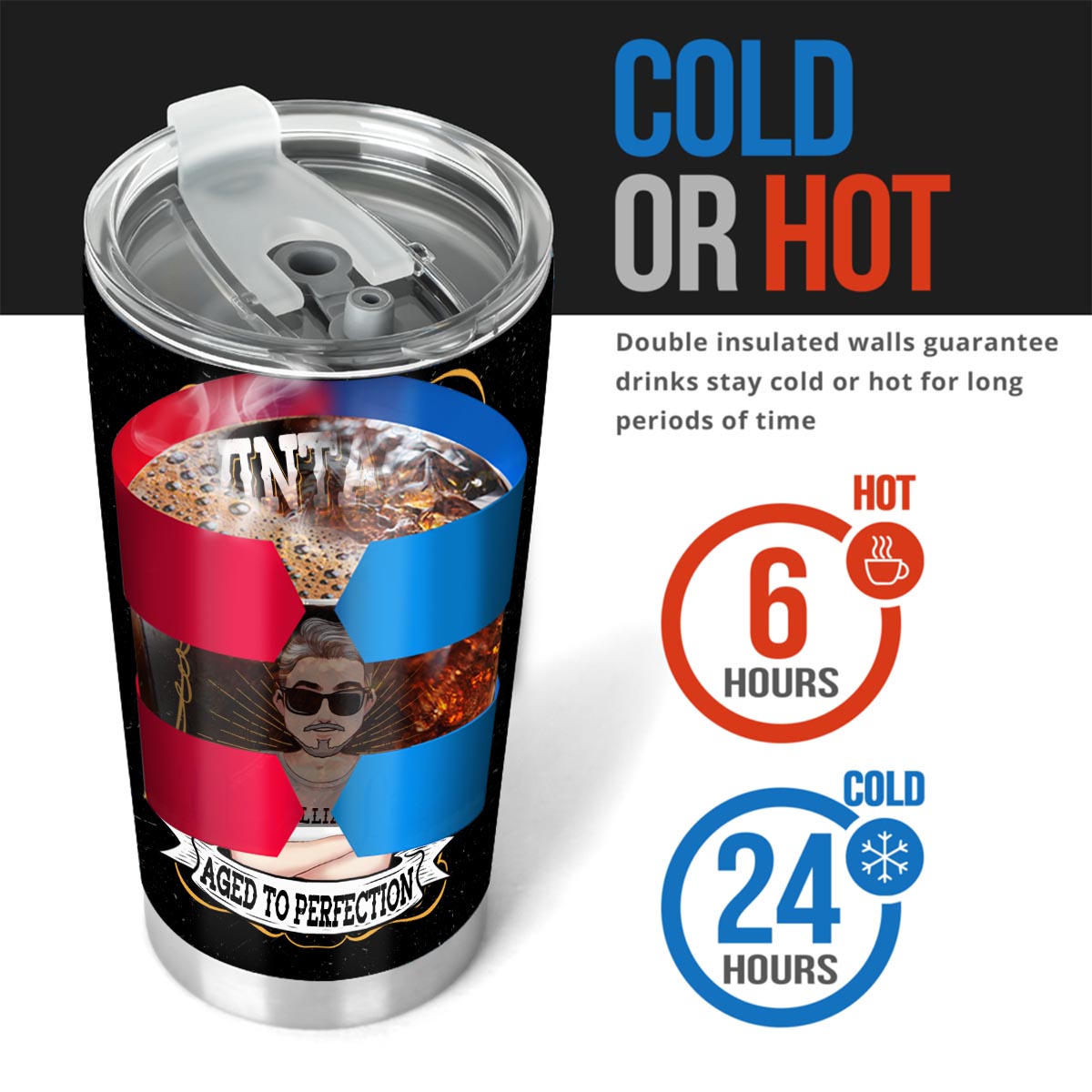 Aged To Perfection - Personalized Birthday Tumbler