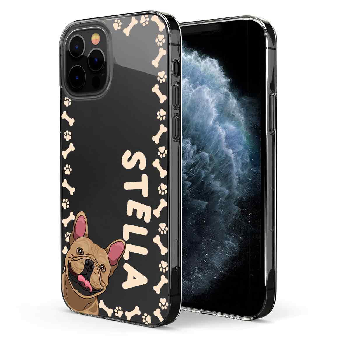 La vie est plus belle avec des animaux de compagnie - Coque de téléphone transparente personnalisée pour chien