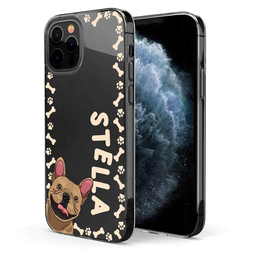 La vie est plus belle avec des animaux de compagnie - Coque de téléphone transparente personnalisée pour chien