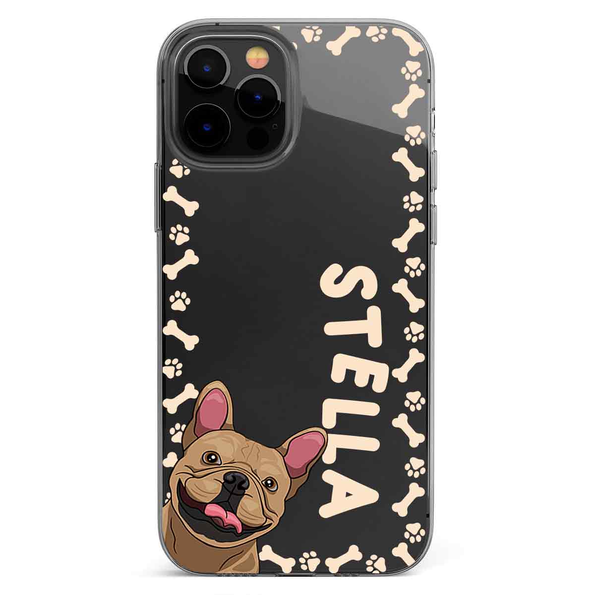 La vie est plus belle avec des animaux de compagnie - Coque de téléphone transparente personnalisée pour chien