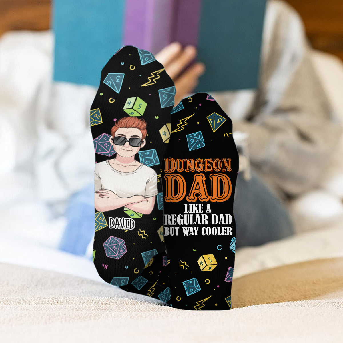 Dungeon Dad - Chaussettes RPG personnalisées