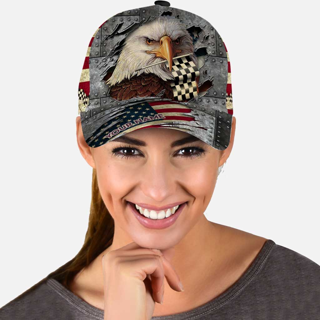 Casquette personnalisée Love Racing avec trous d'aération imprimés