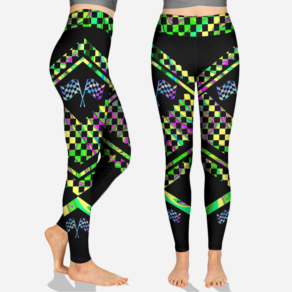 Racing Girl - Personalized Hollow Tank Top and Leggings