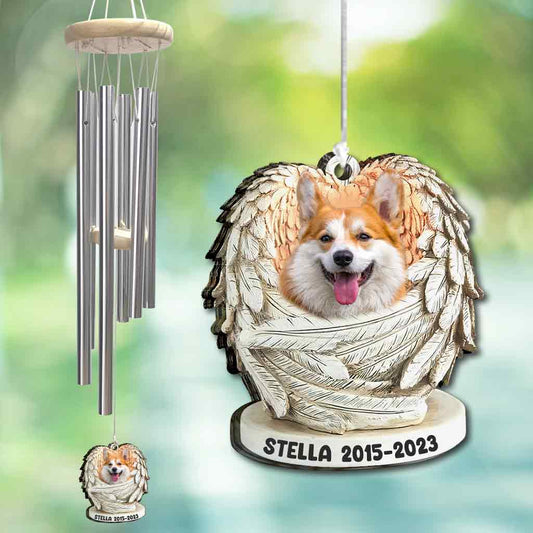 Mon ange - Cadeau pour la perte d'un chien ou d'un chat - Carillon éolien personnalisé