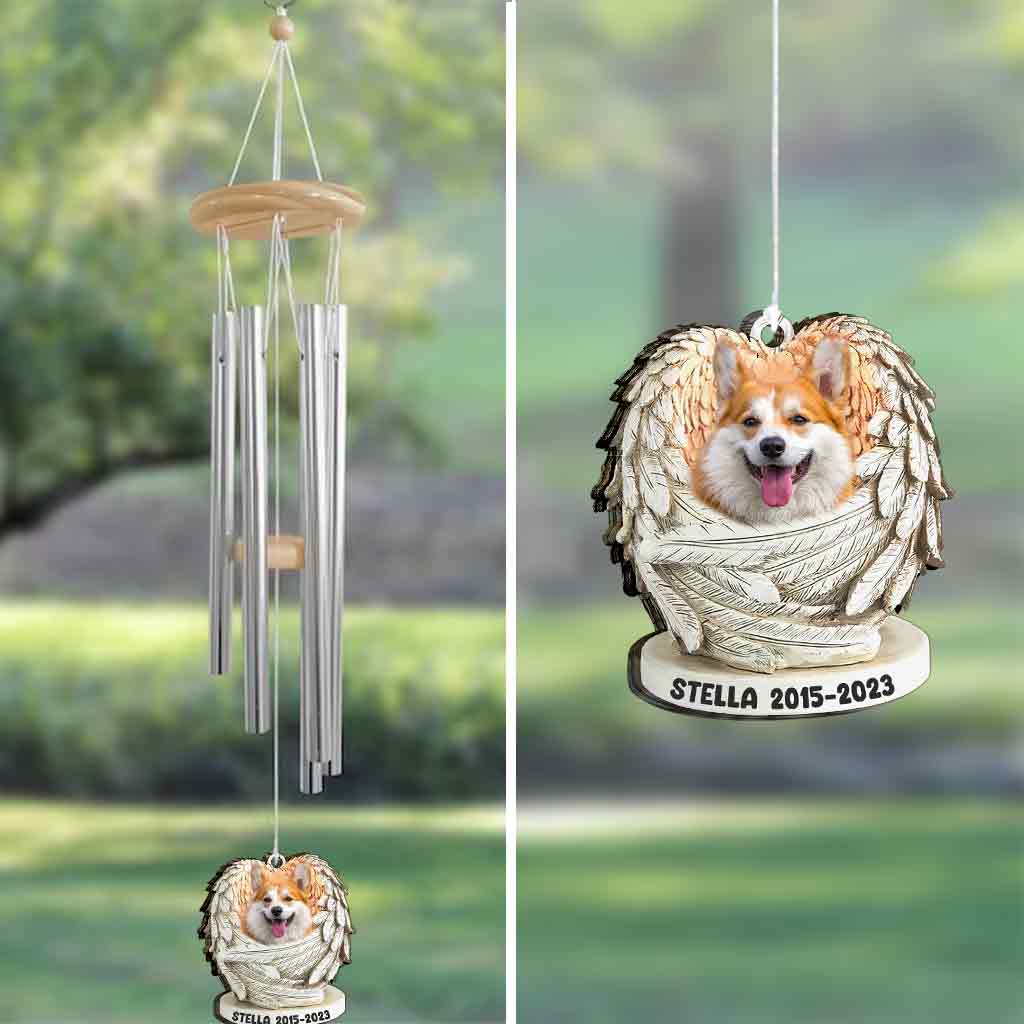 Mon ange - Cadeau pour la perte d'un chien ou d'un chat - Carillon éolien personnalisé