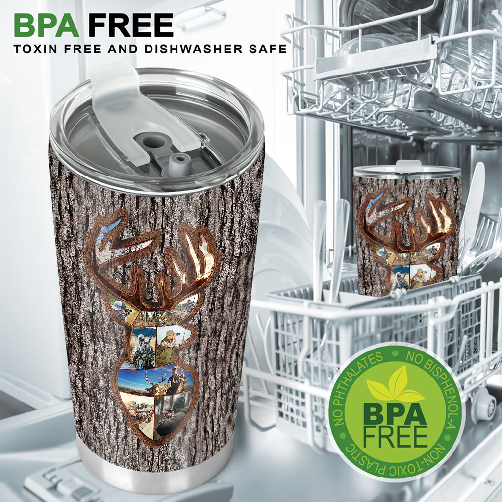 Sculpture d'arbre sur le thème de la chasse - Gobelet personnalisé sur le thème de la chasse