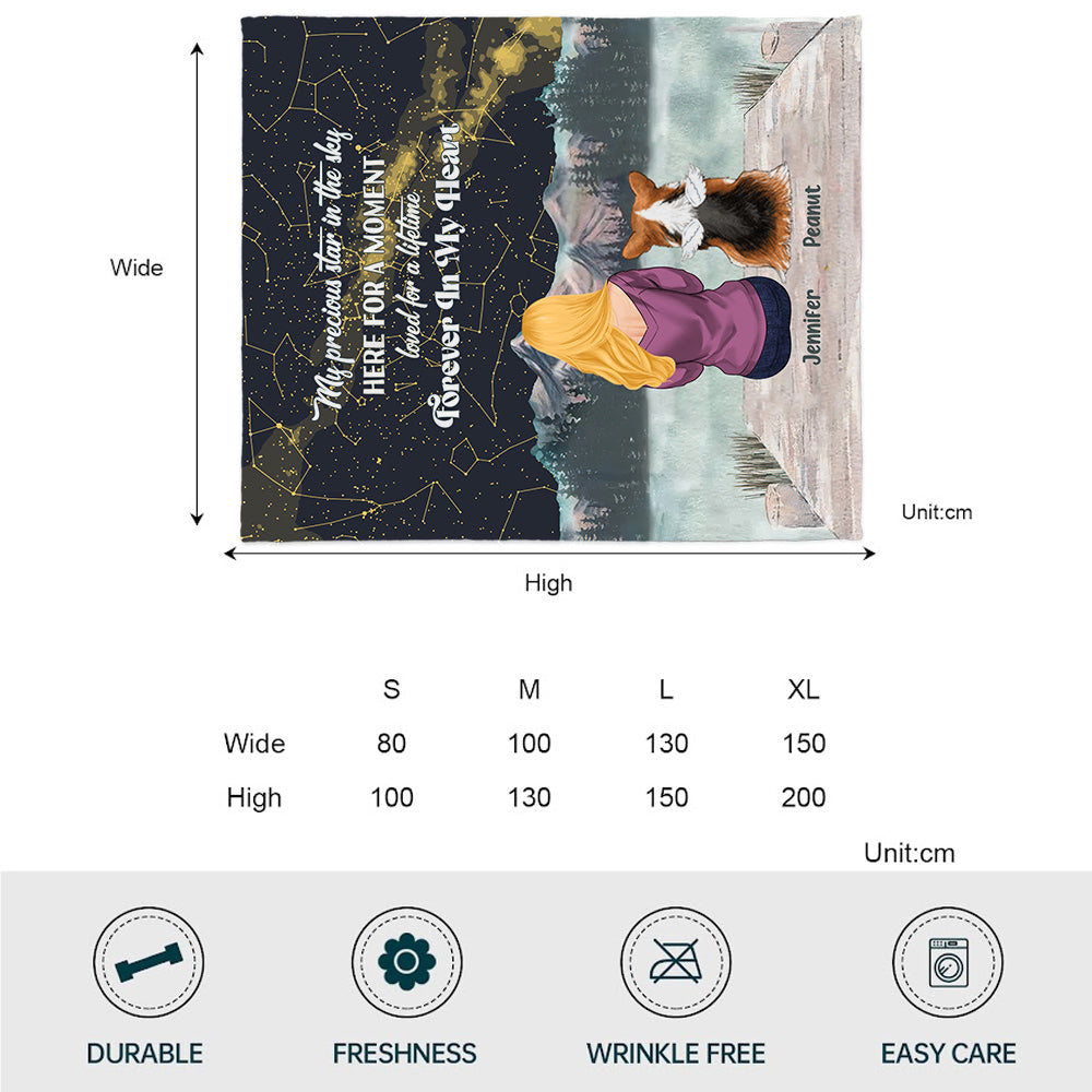 Ma précieuse étoile dans le ciel - Couverture personnalisée pour chien