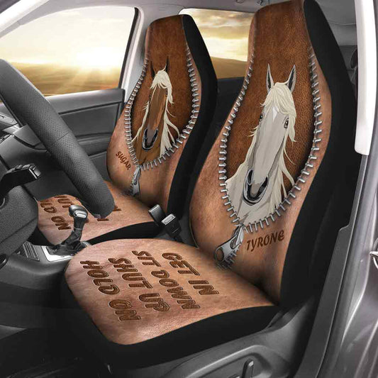 Get In Sit Down - Personalized Horse Seat covers