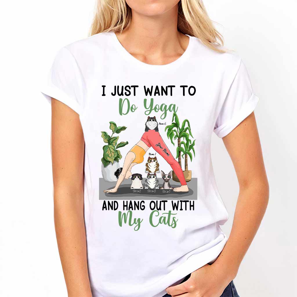 I Just Want To Hang Out With My Cats Personalized T-shirt And Hoodie