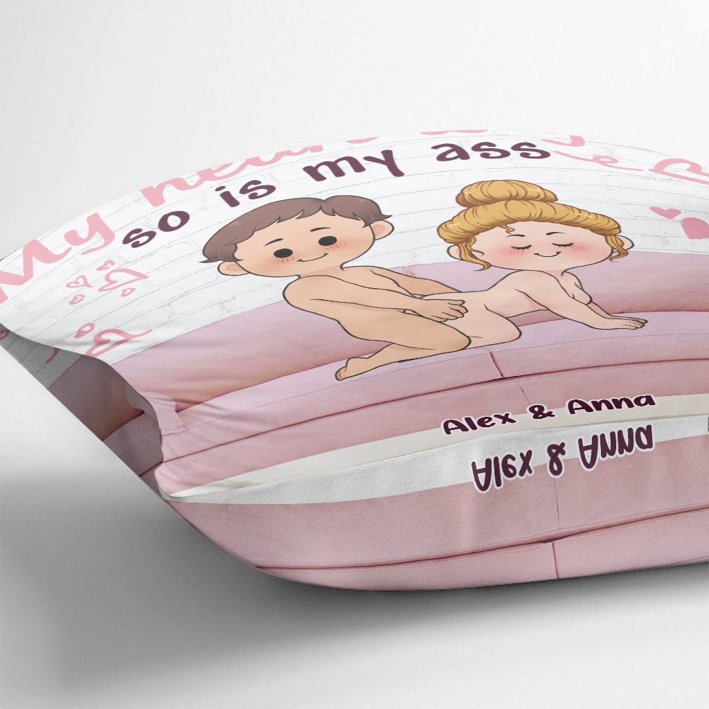 Mon cœur est à toi - Coussin décoratif personnalisé pour couple