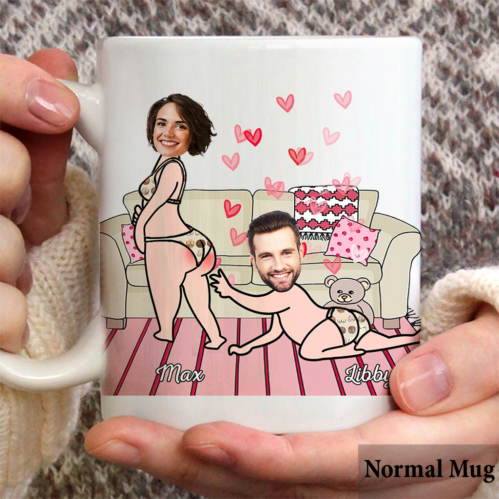 Je veux juste te toucher les fesses - Mug personnalisé pour couple
