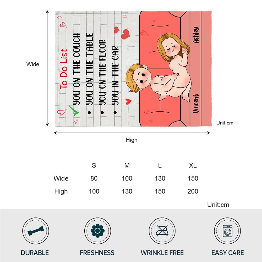 To Do List - Personalized Couple Blanket