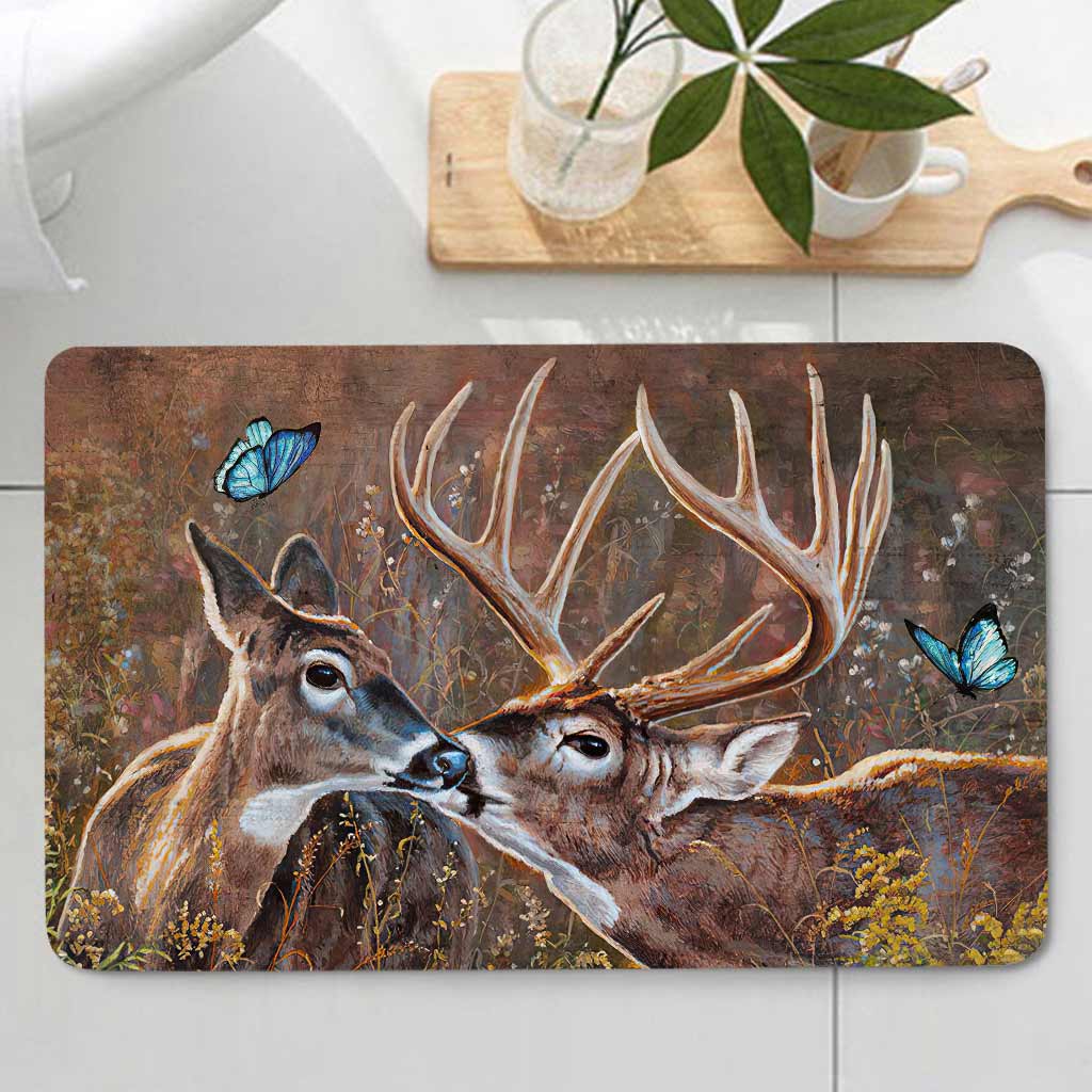 Ensemble rideau et tapis de bain personnalisés sur le thème de la chasse