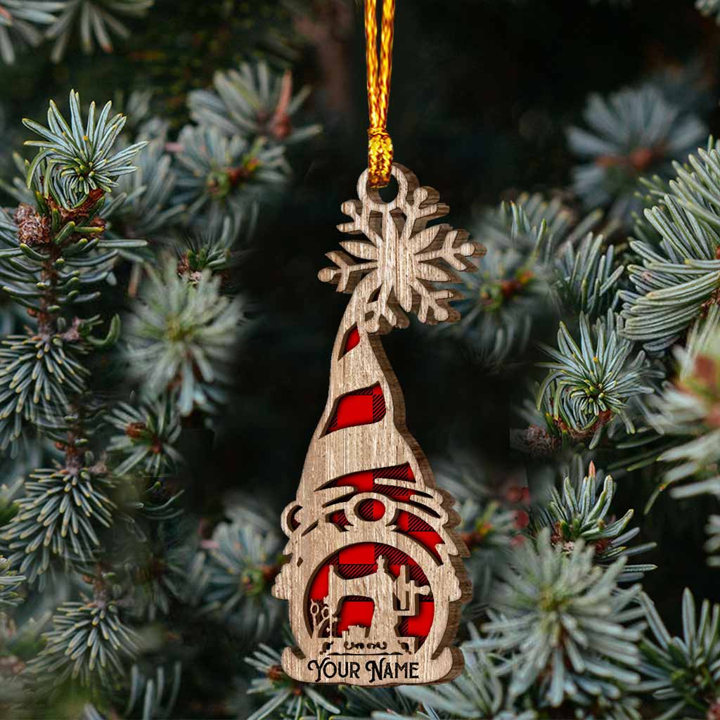 Passionnée de couture - Ornement de Noël personnalisé en bois superposé, inspiré de la couture