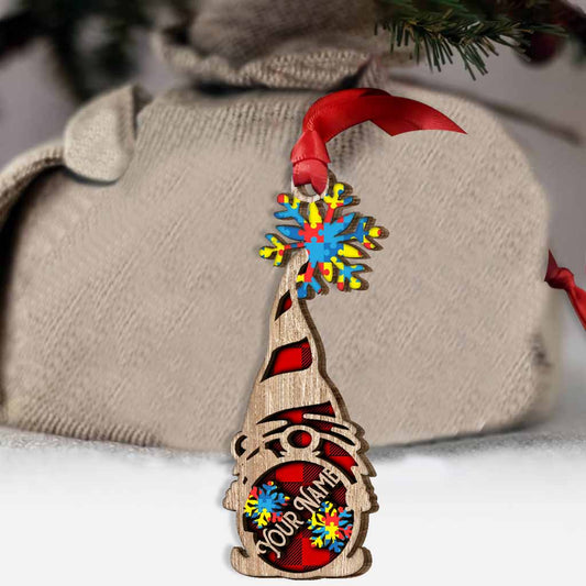 Accepter, comprendre, aimer - Ornement de Noël personnalisé en bois à plusieurs couches pour la sensibilisation à l'autisme