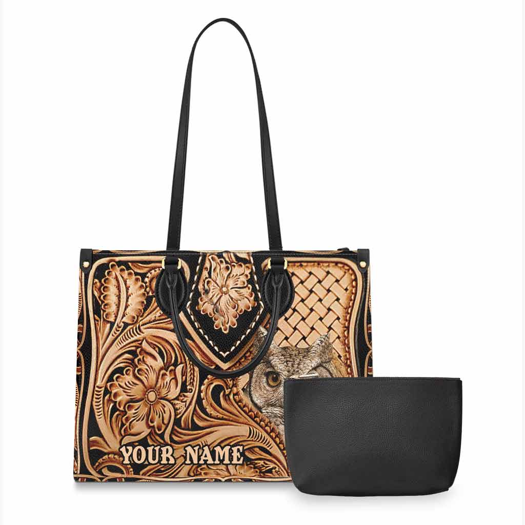 Love Owls - Personalized Leather Handbag