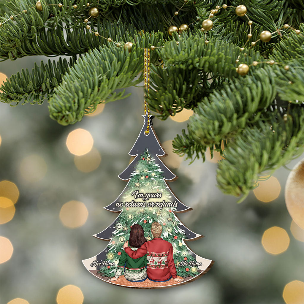 Quand nous arriverons à la fin de notre vie ensemble - Carte de Noël personnalisée pour couple, en bois, avec ornement à déplier