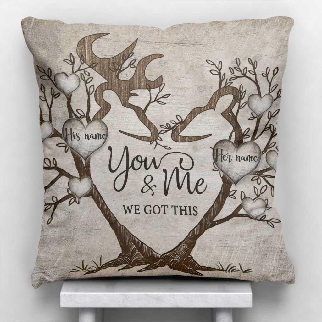 Toi et moi, on gère ! - Coussin décoratif personnalisé pour couples passionnés de chasse