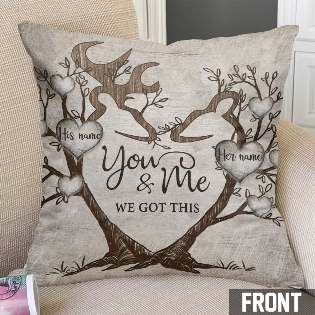 Toi et moi, on gère ! - Coussin décoratif personnalisé pour couples passionnés de chasse
