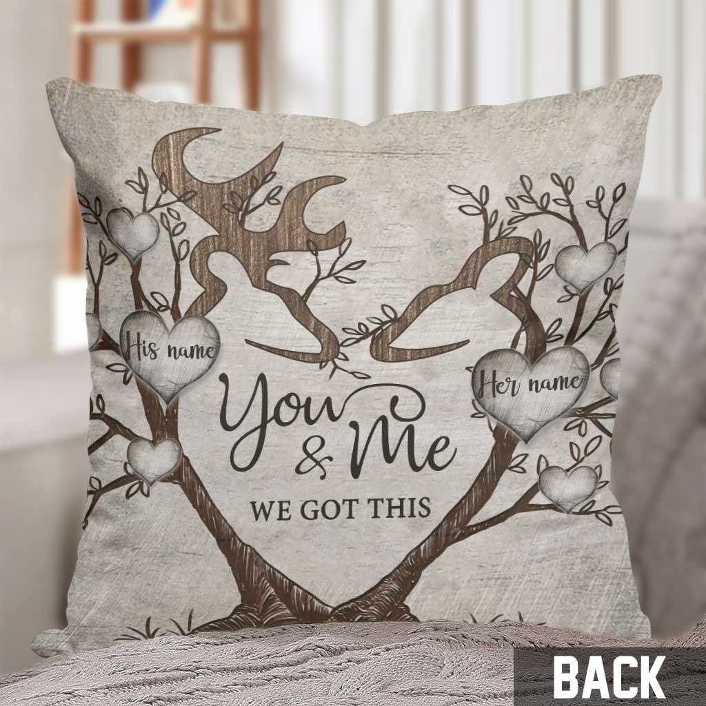 Toi et moi, on gère ! - Coussin décoratif personnalisé pour couples passionnés de chasse