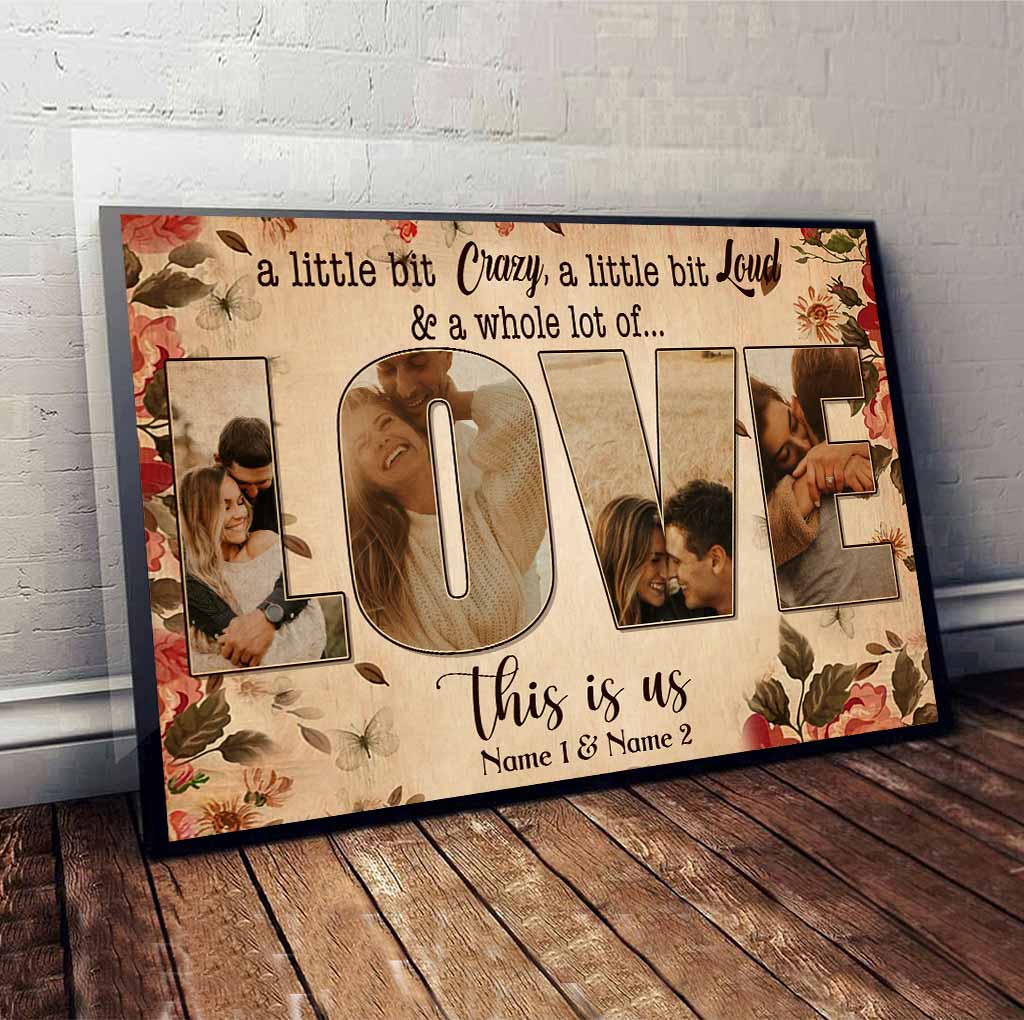 Un peu fous - Affiche personnalisée pour couples