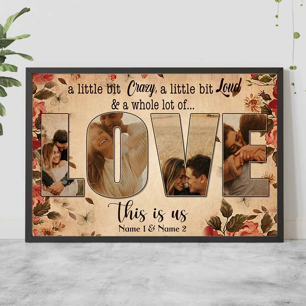 Un peu fous - Affiche personnalisée pour couples