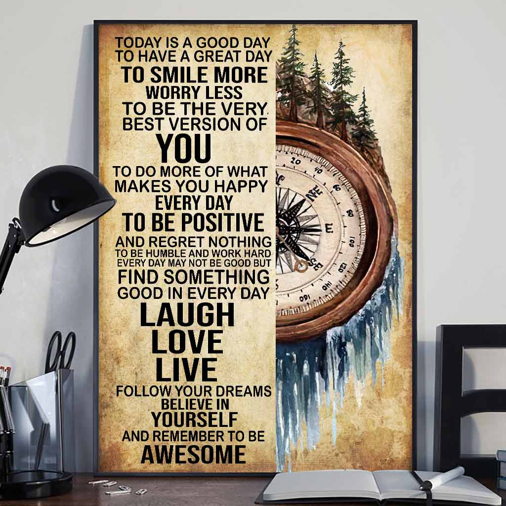 Aujourd'hui est une belle journée - Affiche de camping