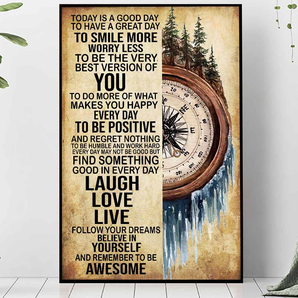 Aujourd'hui est une belle journée - Affiche de camping