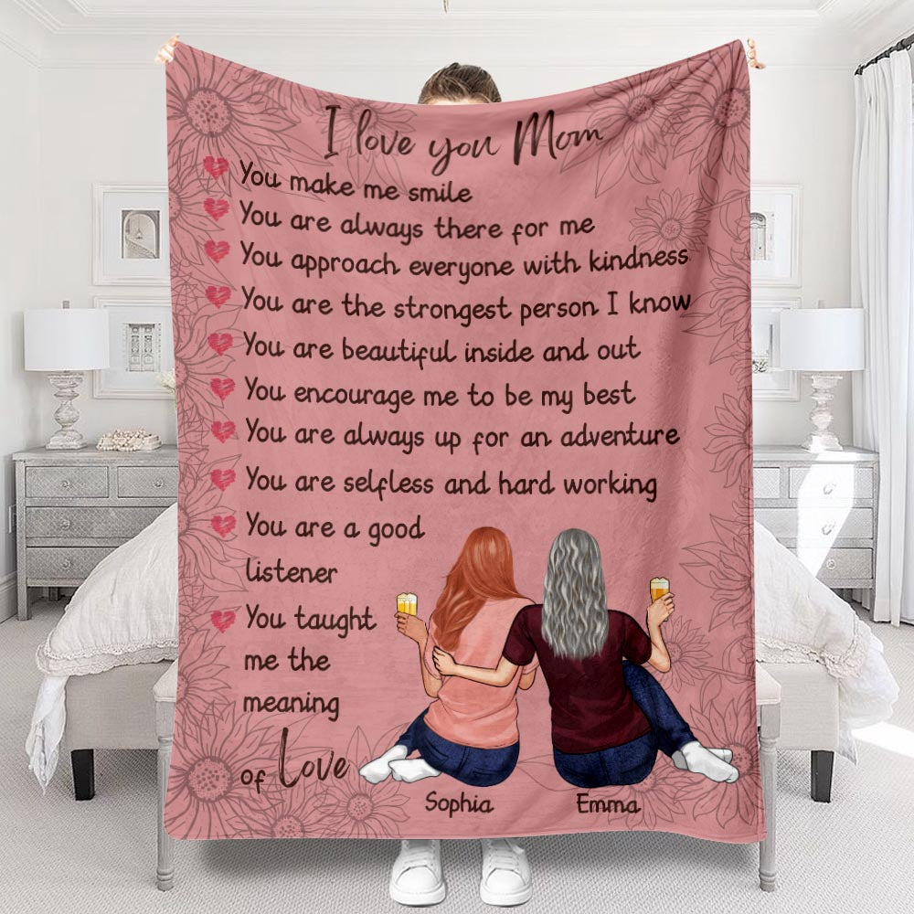 Je t'aime maman - Couverture personnalisée pour la fête des mères