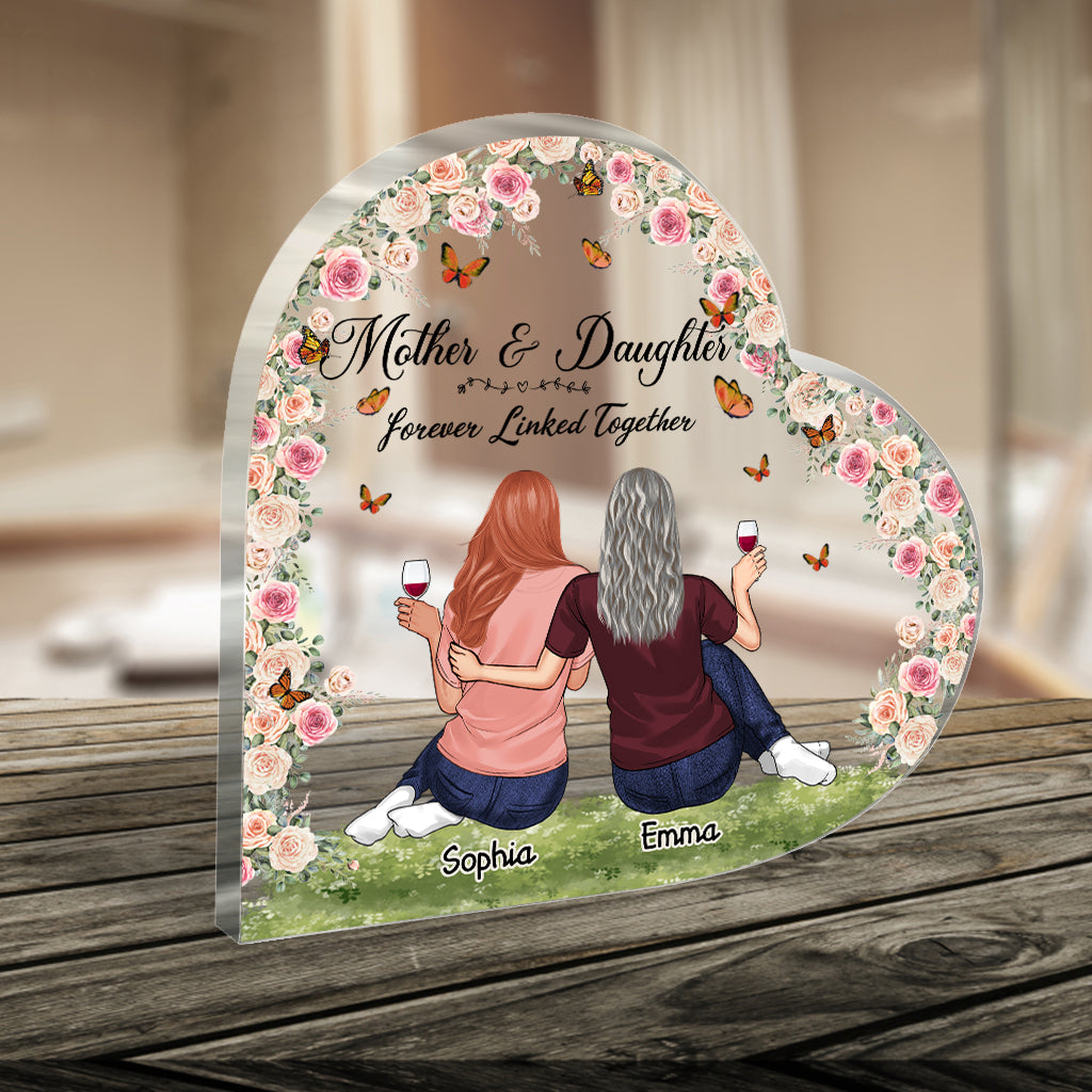 Je t'aime maman - Plaque acrylique personnalisée pour la fête des mères