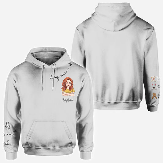 T-shirt personnalisé « Je t'aime mamie » avec un chien