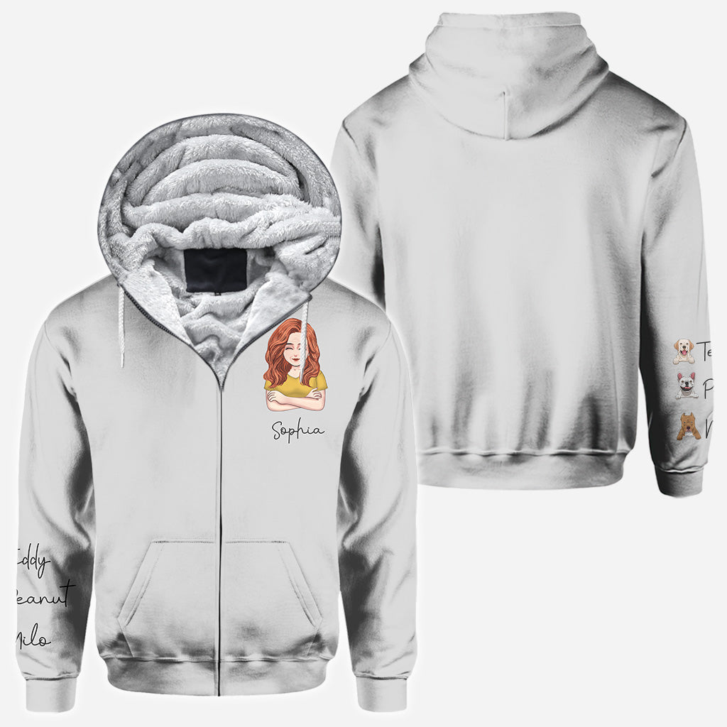 T-shirt personnalisé « Je t'aime mamie » avec un chien