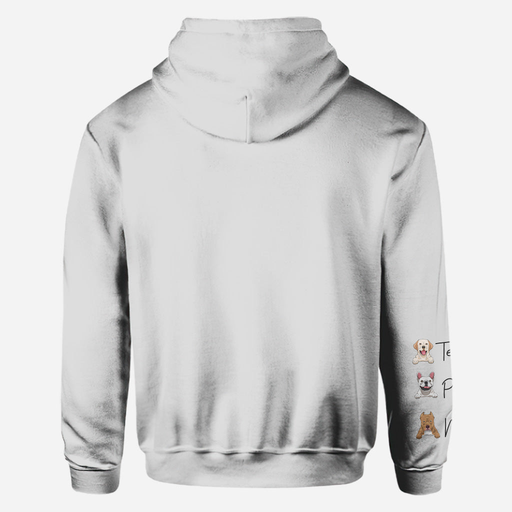 T-shirt personnalisé « Je t'aime mamie » avec un chien