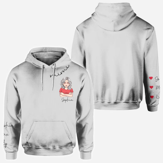 Je t'aime mamie - T-shirt et sweat à capuche personnalisés pour la fête des mères.