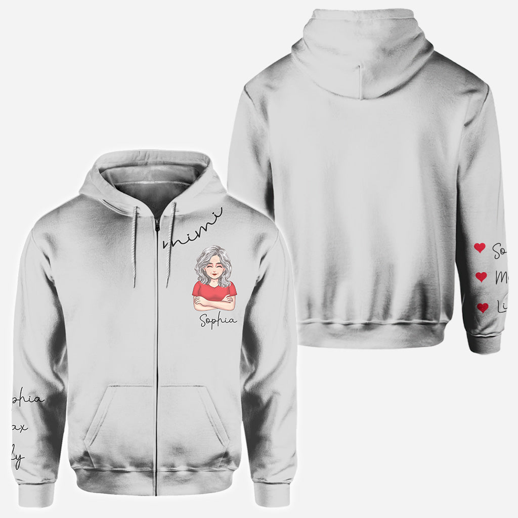 Je t'aime mamie - T-shirt et sweat à capuche personnalisés pour la fête des mères.
