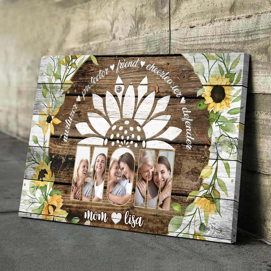 Maman, nourricière, protectrice, amie - Affiche personnalisée pour la fête des mères