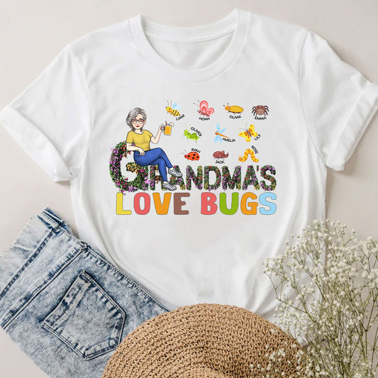Grandma's Love Bugs - Personalized Mother's Day Grandma T-shirt and Hoodie
