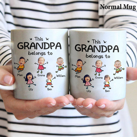 This Grandpa Belongs To - Personalized Father's Day Grandpa Mug