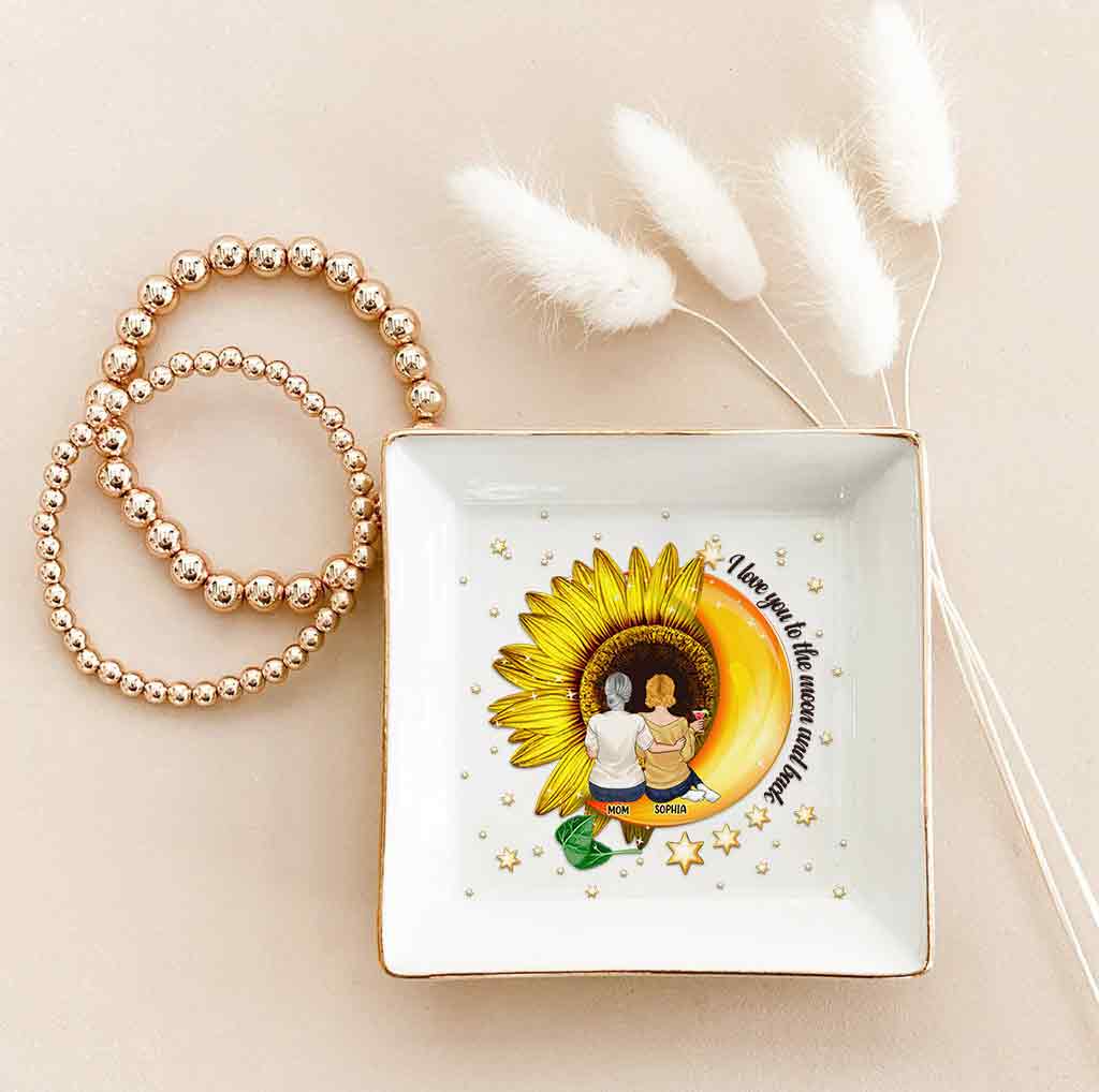 Aller et retour sur la Lune - Porte-bijoux personnalisé pour la fête des mères