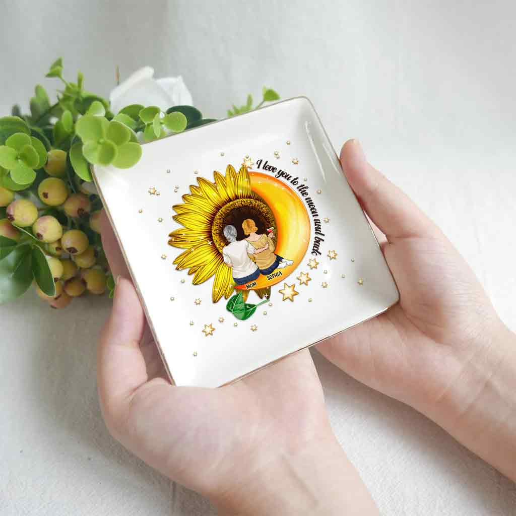 Aller et retour sur la Lune - Porte-bijoux personnalisé pour la fête des mères