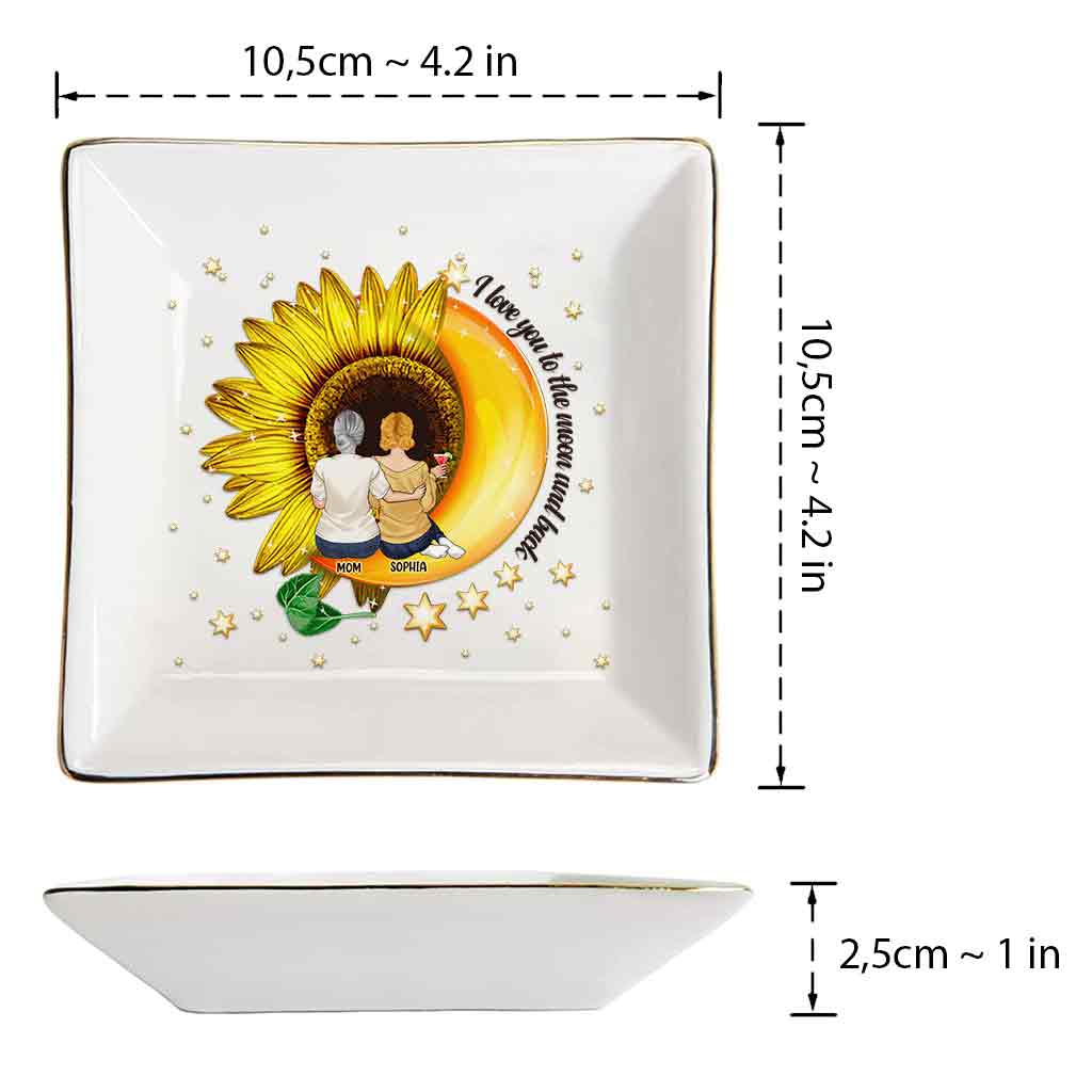 Aller et retour sur la Lune - Porte-bijoux personnalisé pour la fête des mères