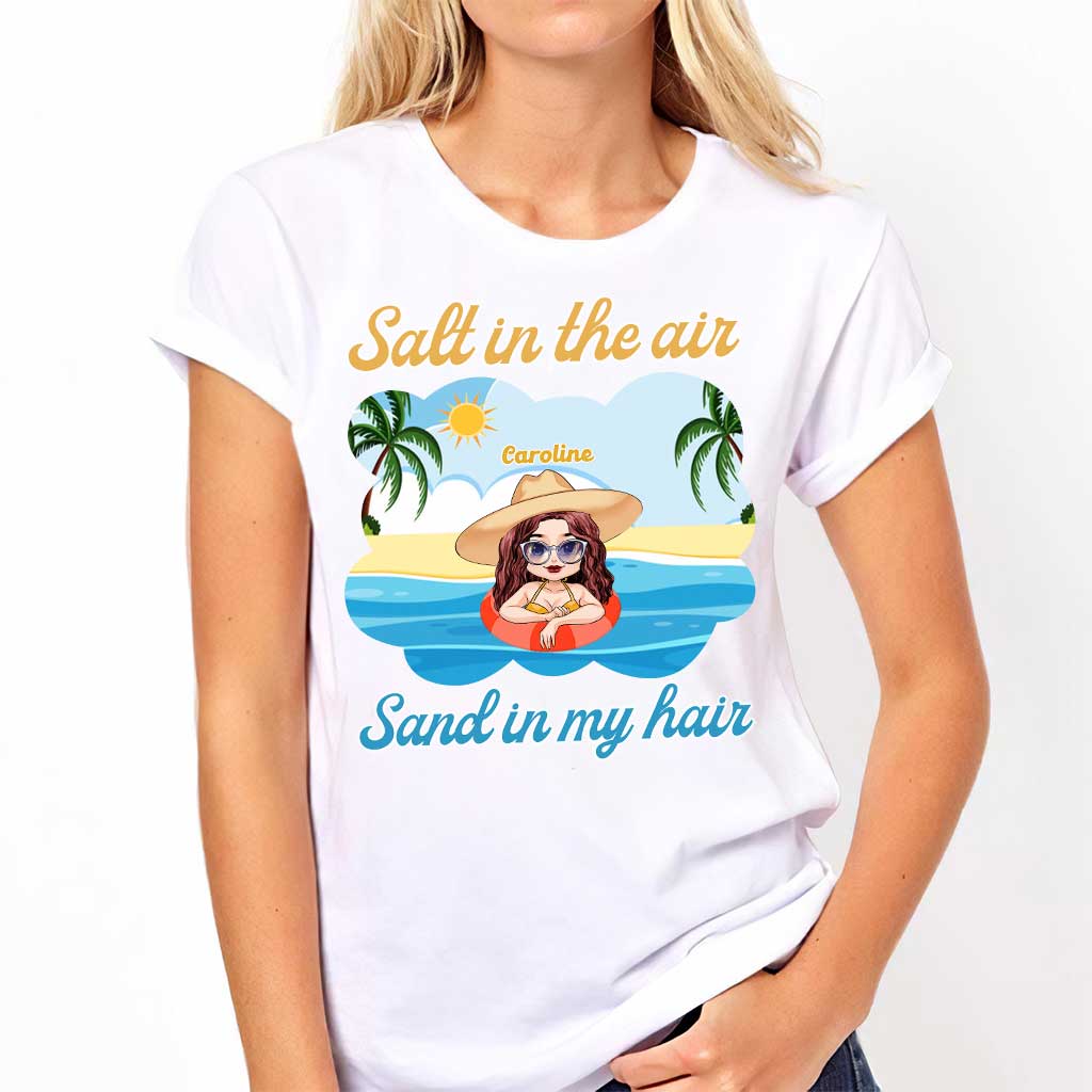 Sel dans l'air, sable dans les cheveux - T-shirt et sweat à capuche personnalisés pour les amoureux de la mer