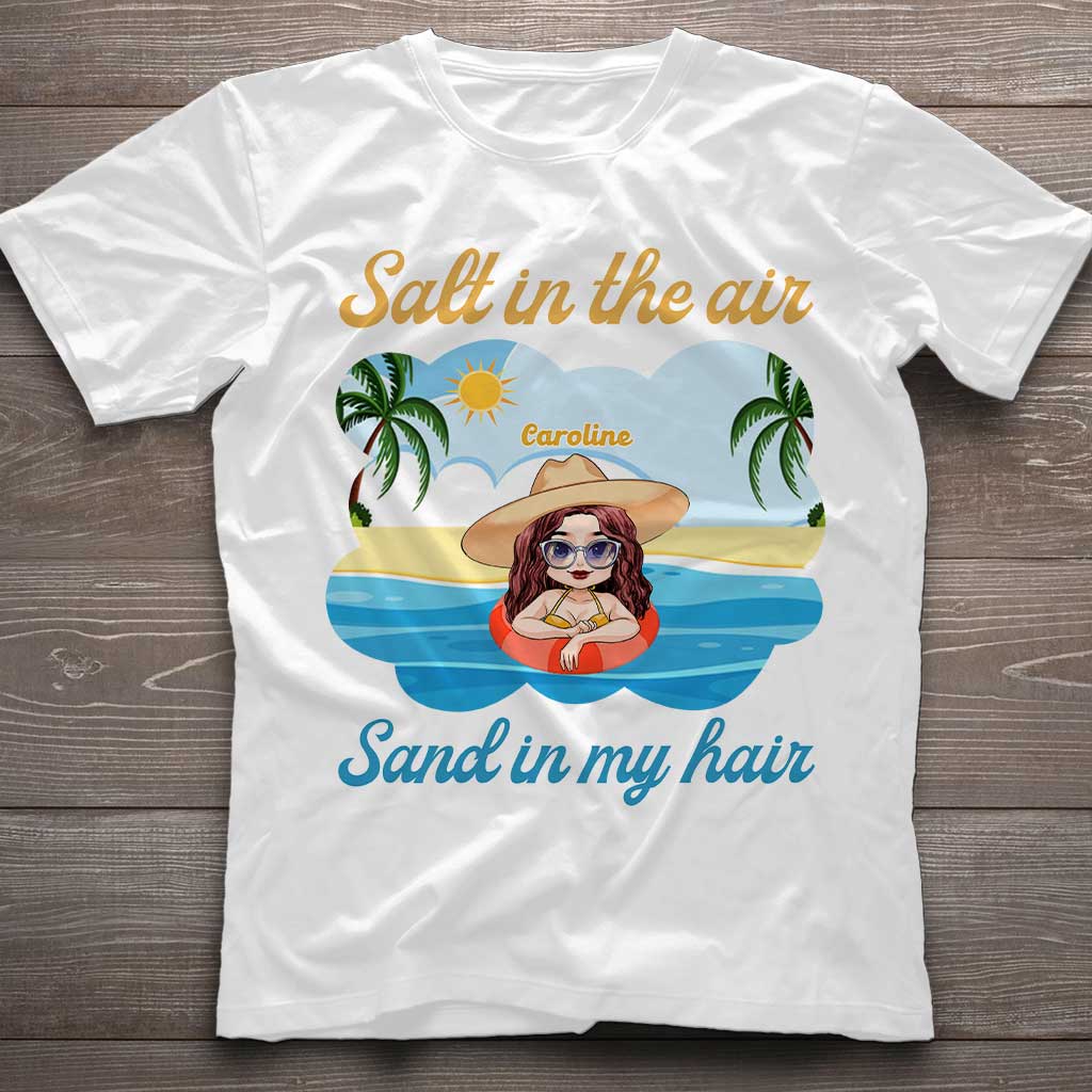 Sel dans l'air, sable dans les cheveux - T-shirt et sweat à capuche personnalisés pour les amoureux de la mer