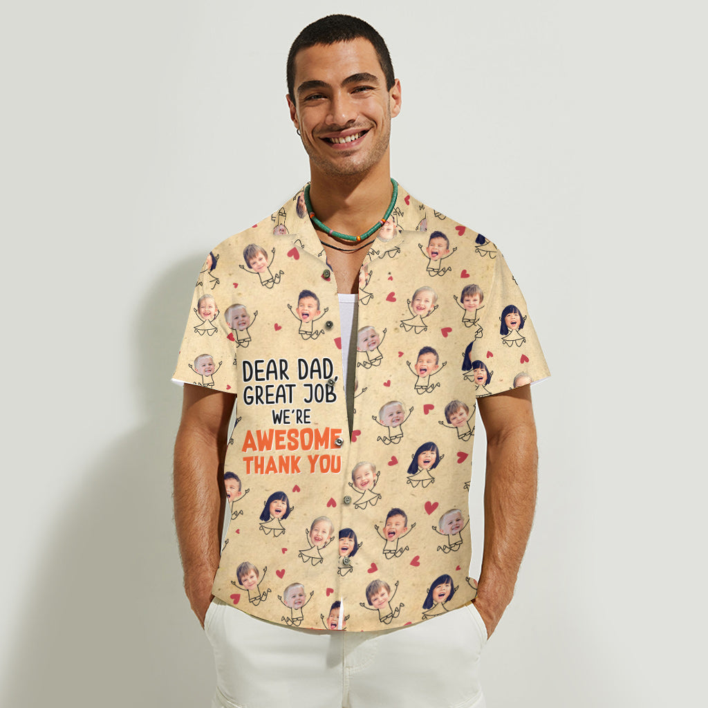 Cher papa, bravo ! - Chemise hawaïenne personnalisée pour papa